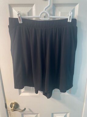 Black Flowing Shorts